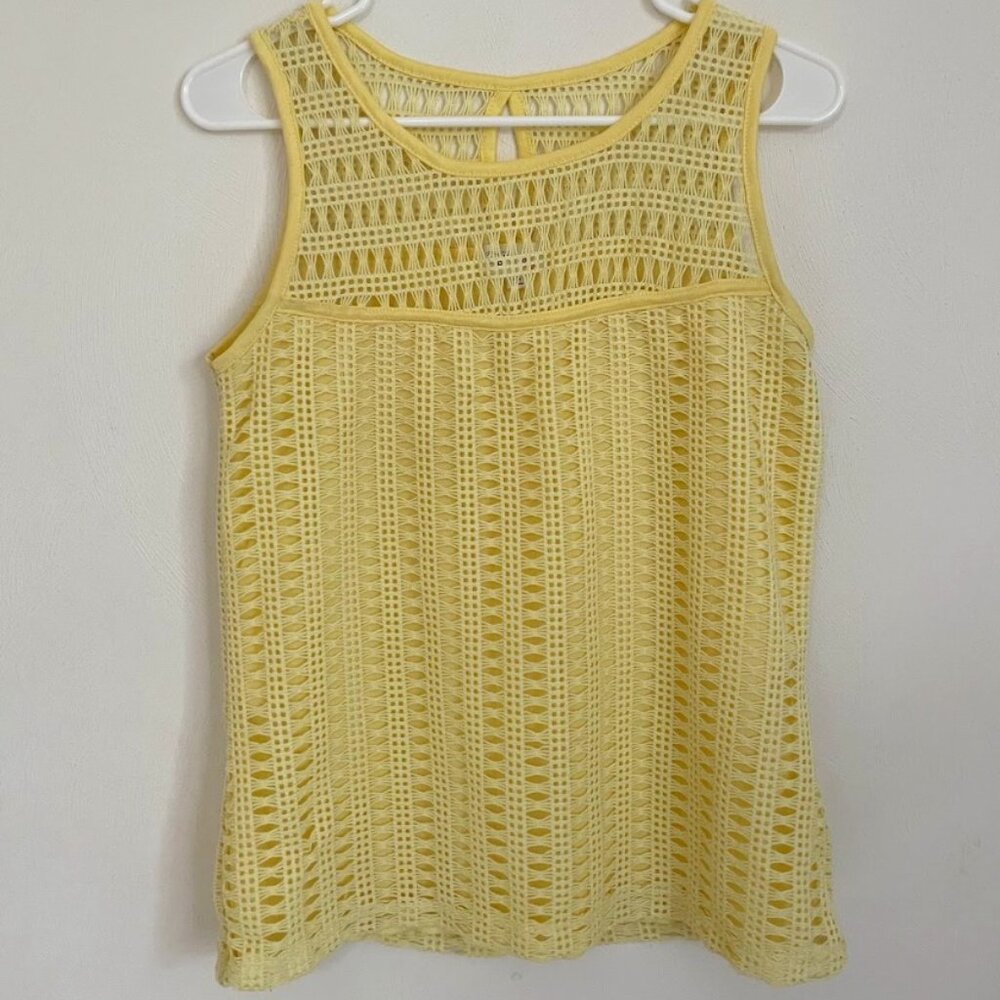 Le Rouge Yellow Crochet Tank Top - Size S - For a good cause!